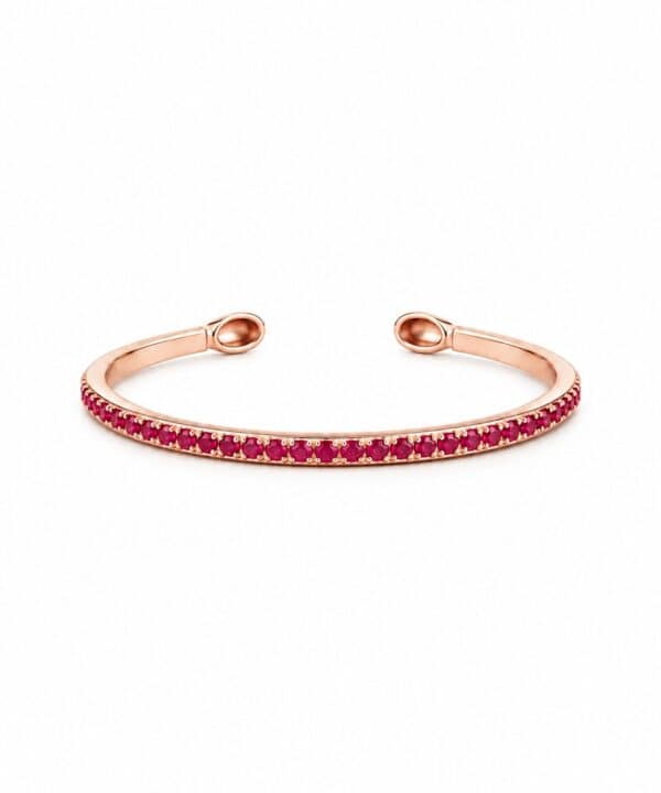 18K Rose Gold & Ruby Bangle (0.86ct)