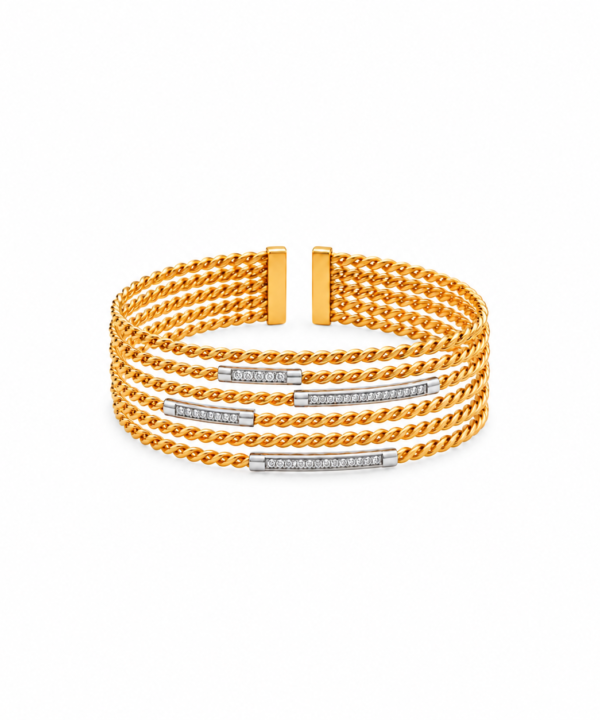 18K Yellow/White Gold Bangle (25.80g)