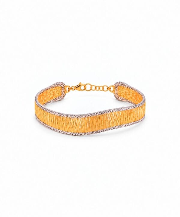 18K Yellow/White Gold Bangle (9.65g)