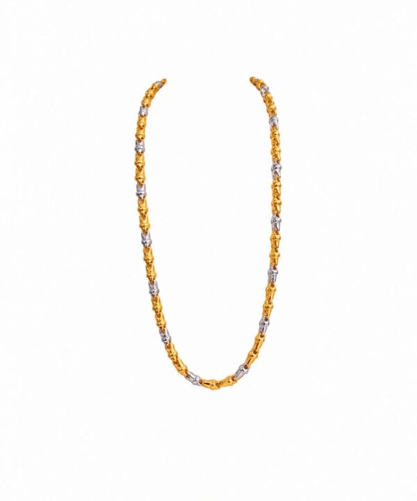 18K Yellow/ White Gold Men Necklace (24.22g)