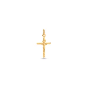 18K Yellow Gold Cross Pendant - 1.62g