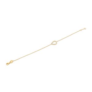 18K Yellow Gold Pear Bracelet - 1.74g