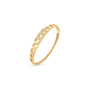 18K Yellow Gold Bangle - 8.53g