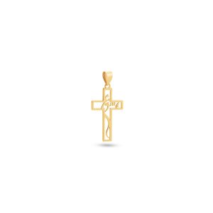 18K Yellow Gold Cross Pendant - 0.45g