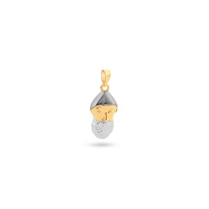 18K Yellow/White Gold Icon Pendant - 0.59g
