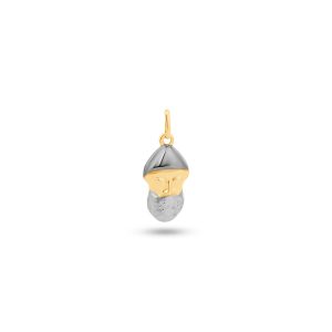18K Yellow/White Gold Icon Pendant - 0.55g