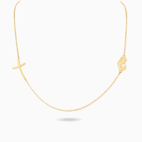 18K Yellow Gold Icon Necklace - 1.25g