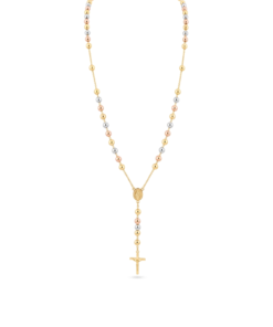 18K Yellow/White/Rose Gold Rosary - 16.33g
