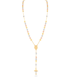 18K Yellow/White/Rose Gold Rosary - 26.65g