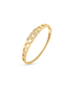18K Yellow Gold Bangle - 8.53g
