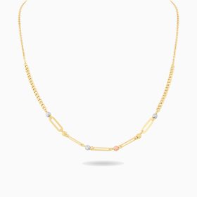 18K Yellow/White/Rose Gold Necklace - 1.60g