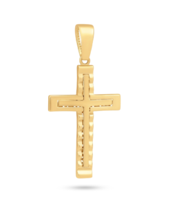 18K Yellow Gold Cross Pendant - 3.11g