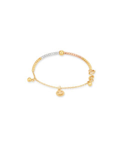 18K Yellow/White/Rose Gold Bangle - 2.70g