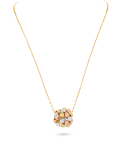 18K Yellow/White/Rose Gold Necklace - 2.58g