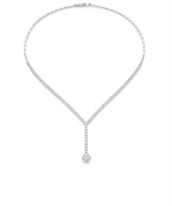 18K White Gold & Diamond Necklace (1.48ct)