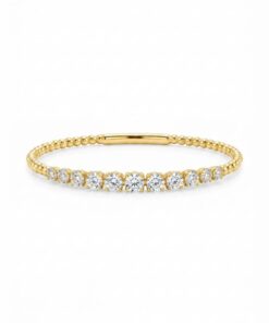 18K Yellow Gold & Diamond Bangle (1.39ct)