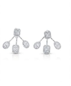 18K White Gold & Diamond Earrings (2.80ct)