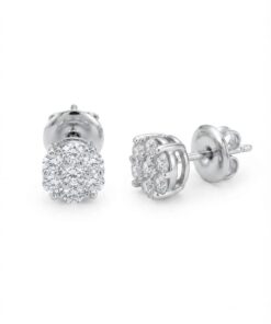 18K White Gold & Diamond Earrings (1.02ct)