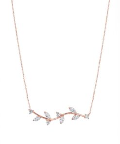 18K Rose Gold & Diamond Necklace (0.26ct)