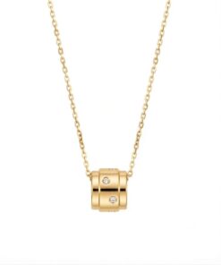 18K Yellow Gold & Diamond Necklace (0.12ct)