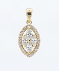 18K Yellow Gold & Diamond Pendant (0.43ct)