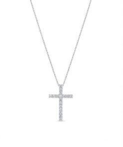 18K White Gold & Diamond Necklace (0.65ct)